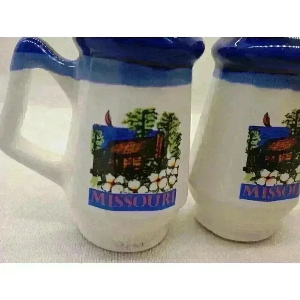VintageMissouri Souvenir Salt and Pepper Shakers Cabin Floral Collectable Decor